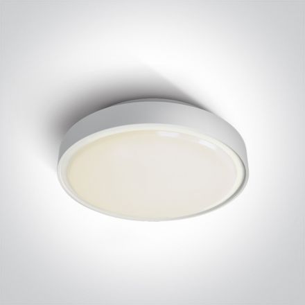 Στρογγυλή Πλαφονιέρα LED SMD 30W 3000Κ 230V ABS/PC Λευκό IP65