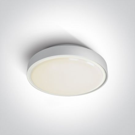 Στρογγυλή Πλαφονιέρα LED 2xE27 100-240V ABS/PC Λευκό IP65
