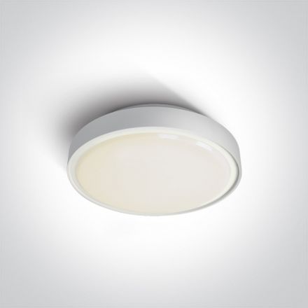 Στρογγυλή Πλαφονιέρα LED SMD 16W 3000Κ 230V ABS/PC Λευκό IP65