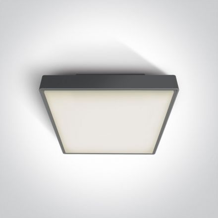 Πλαφονιέρα LED SMD 24W 3000Κ 230V ABS/PC Ανθρακί IP65