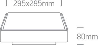 Πλαφονιέρα Ασφαλείας 3Hrs LED 16W 3000K Πλαστικό 230V IP65 Γκρι