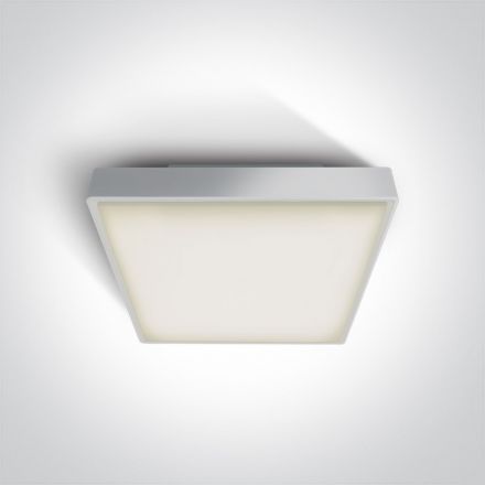 Τετράγωνη Πλαφονιέρα LED 2xE27 100-240V ABS/PC Λευκό IP65