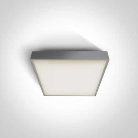 Πλαφονιέρα LED SMD 16W 3000Κ 230V ABS/PC Γκρι IP65
