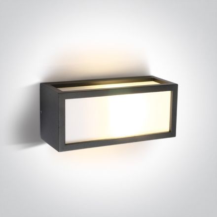 Επίτοιχη Απλίκα LED E27 Die Cast/PC IP54 100-240V Ανθρακί