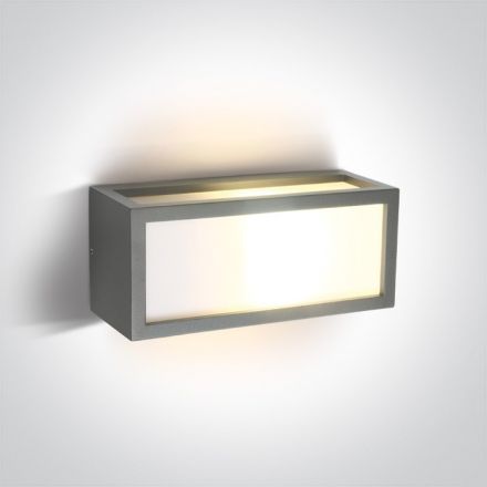 Επίτοιχη Απλίκα LED E27 Die Cast/PC IP54 100-240V Γκρι 67328