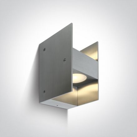 Επίτοιχη Απλίκα Up-Down LED 2x1W 3000Κ Αλουμίνιο IP54 100-240V