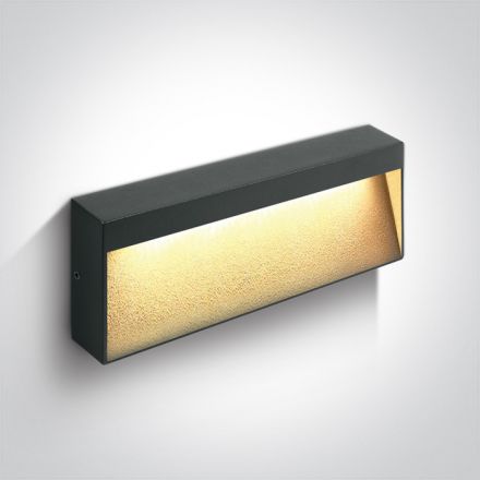 Επίτοιχη Απλίκα LED 7W 3000Κ Die Cast IP54 230V Ανθρακί Dark Light