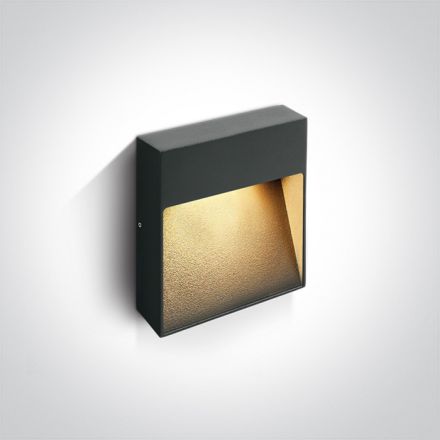 Επίτοιχη Απλίκα LED 9W 3000Κ Die Cast IP54 230V Ανθρακί Dark Light 67360A