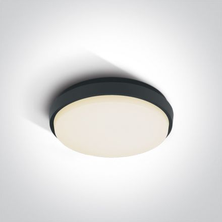 Στρογγυλό LED Panel SMD 20W 3000Κ 230V Die Cast Ανθρακί IP54