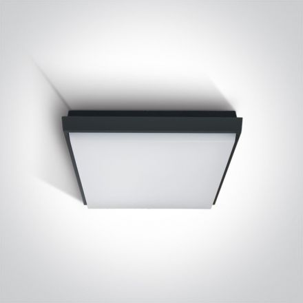 Τετράγωνο LED Panel SMD 20W 3000Κ 230V Die Cast Ανθρακί IP54