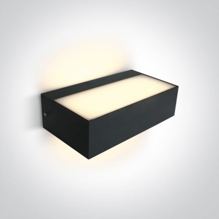 Επίτοιχη Απλίκα LED 2x4.5W 3000K Die Cast IP54 Ανθρακί