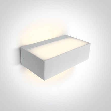 One Light Επίτοιχη Απλίκα LED 2x4.5W 3000K Die Cast IP54 Λευκό
