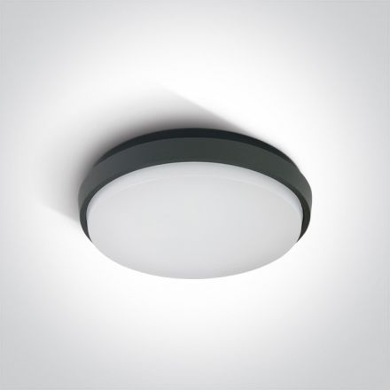Στρογγυλό LED Panel SMD 30W 3000Κ 100-240V Die Cast Ανθρακί IP54
