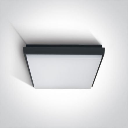Τετράγωνο LED Panel SMD 30W 3000Κ 100-240V Die Cast Ανθρακί IP54