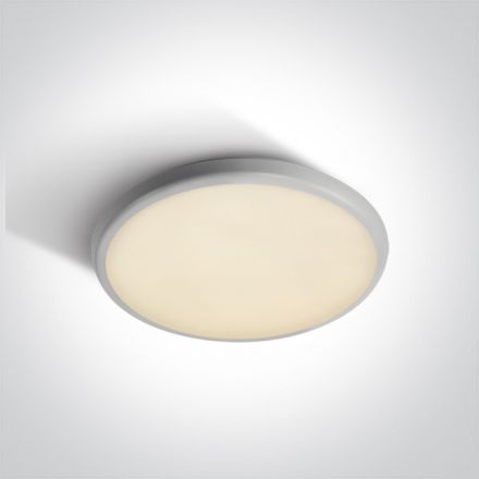 Στρογγυλό LED Panel 18W 3000Κ 230V PC Λευκό IP54
