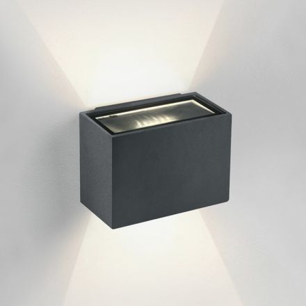 Επίτοιχη Απλίκα LED 2x3W 3000K Die Cast IP54 Ανθρακί