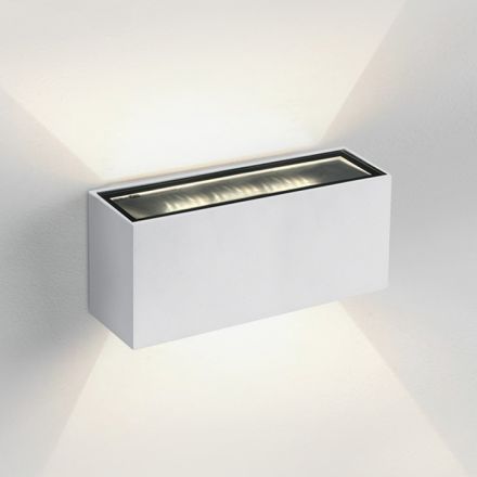 Επίτοιχη Απλίκα LED 2x6W 3000K Die Cast IP54 Λευκό