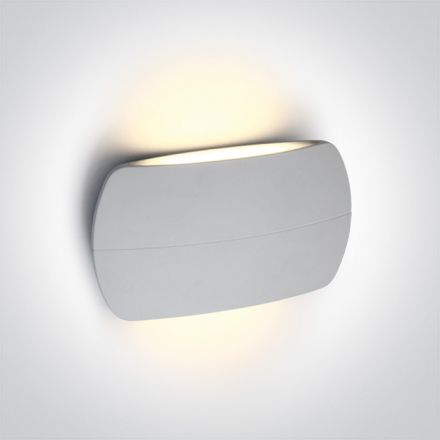 Επίτοιχη Απλίκα LED 2x6W 3000K Die Cast IP54 Λευκό 67378A