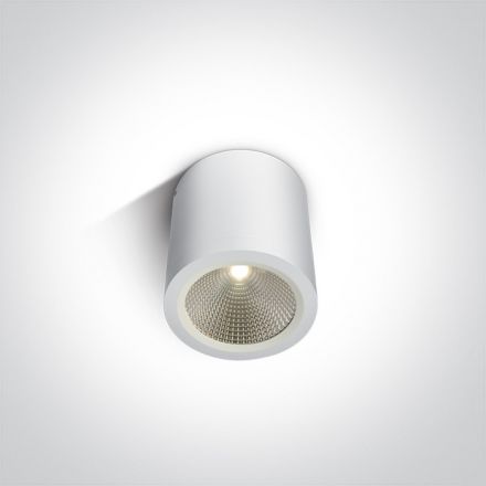 One Light Spot Οροφής COB LED 10W 3000K 60° Αλουμίνιο 230V Λευκό