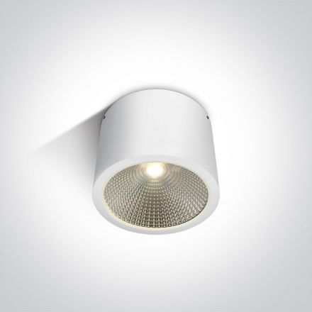 One Light Spot Οροφής COB LED 25W 3000K 60° Αλουμίνιο 230V Λευκό