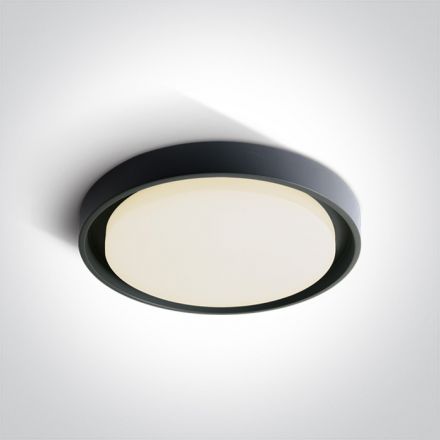 Στρογγυλό LED Panel 30W 3000Κ 230V Die Cast Ανθρακί IP54