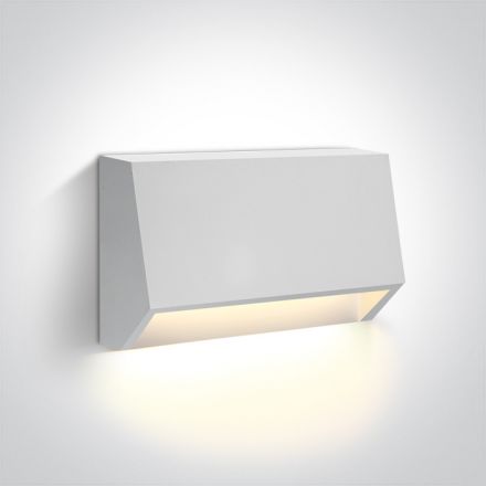 One Light Επίτοιχη Απλίκα LED 1.5W 3000Κ ABS/PC IP65 230V Λευκό Dark Light
