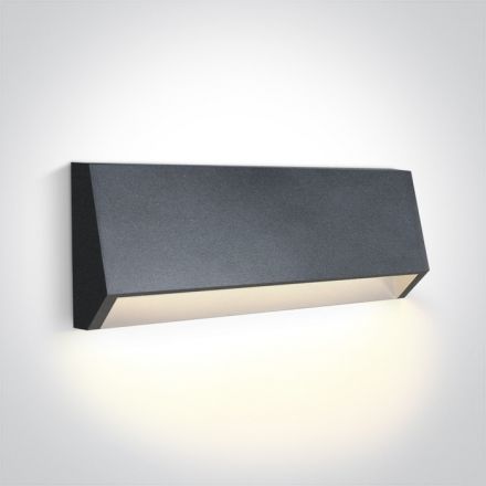 Επίτοιχη Απλίκα LED 4W 3000Κ ABS/PC IP65 230V Ανθρακί Dark Light