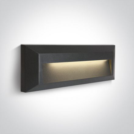 Επίτοιχη Απλίκα LED 2W 3000Κ ABS/PC IP65 230V Ανθρακί Dark Light 67388C