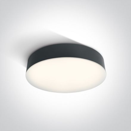 Στρογγυλή Πλαφονιέρα LED 21W 3000Κ 230V ABS/PC Ανθρακί IP65