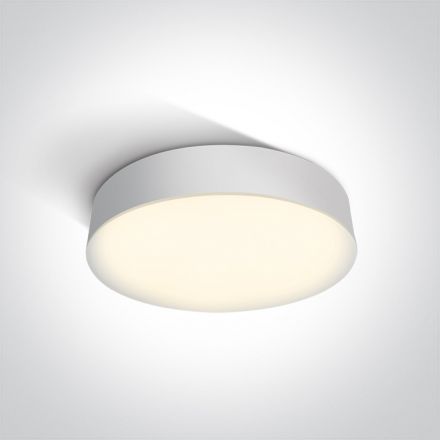 Στρογγυλή Πλαφονιέρα LED 21W 4000Κ 230V ABS/PC Λευκό IP65