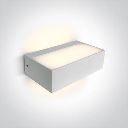 One Light Επίτοιχη Απλίκα LED 7W 3000K Die Cast IP54 Λευκό