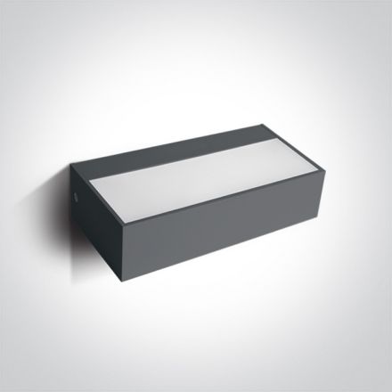 Επίτοιχη Απλίκα LED 7W 3000K Die Cast IP54 Ανθρακί