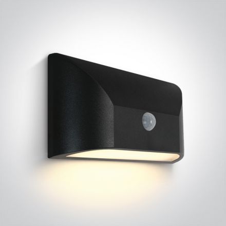 Επίτοιχη Απλίκα LED 6W 3000Κ ABS/PC Αισθητήρας Κίνησης IP65 230V Ανθρακί