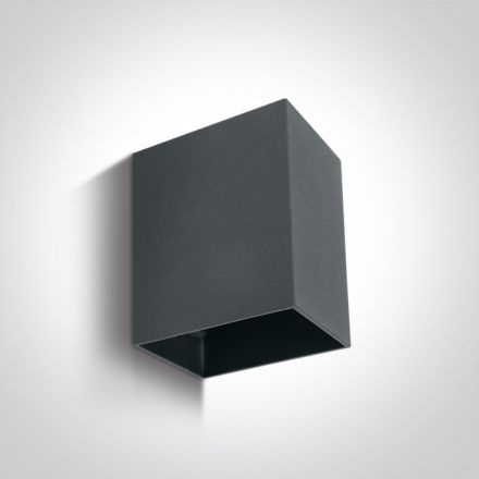 Επίτοιχη Απλίκα COB LED 3W 3000K Die Cast IP54 Ανθρακί Dark Light
