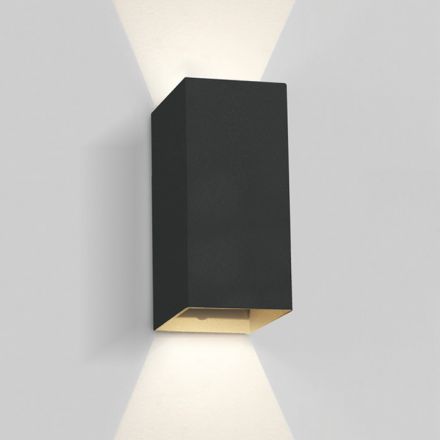Επίτοιχη Απλίκα Up-Down COB LED 2x3W 3000K Die Cast IP54 Μαύρο Dark Light