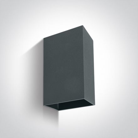 Επίτοιχη Απλίκα Up-Down COB LED 2x3W 3000K Die Cast IP54 Ανθρακί Dark Light