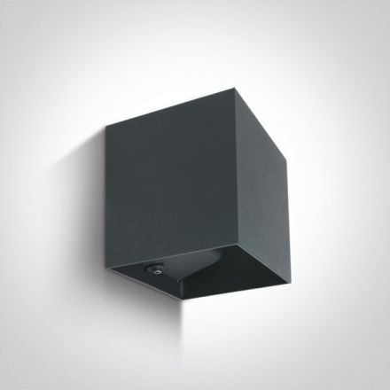 Επίτοιχη Απλίκα Up-Down COB LED 2x3W 3000K Die Cast IP54 Ανθρακί Dark Light 67398C