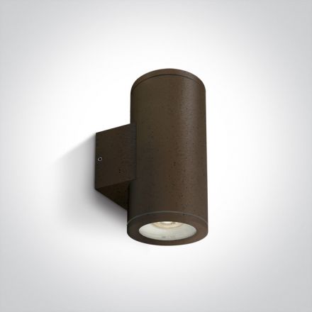 Επίτοιχη Απλίκα LED Up-Down GU10 MR16 Die Cast IP54 100-240V Καφέ Σκουριά