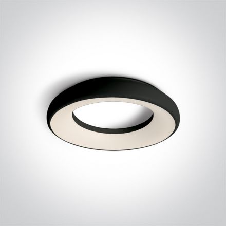 Στρογγυλή Πλαφονιέρα LED 25W 3000Κ 100-240V Αλουμίνιο/PC Μαύρο
