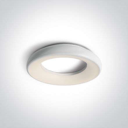 Στρογγυλή Πλαφονιέρα LED 25W 3000Κ 100-240V Αλουμίνιο/PC Λευκό