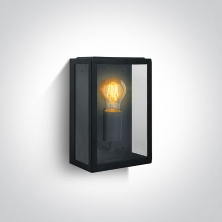 Απλίκα LED E27 Ανοξείδωτο Ατσάλι 201 Μαύρο IP43 100-240V 67406