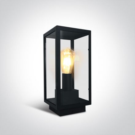 One Light Φωτιστικό Δαπέδου LED E27 Ανοξείδωτο Ατσάλι 201 Μαύρο IP43 100-240V