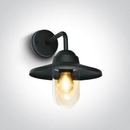 Απλίκα Retro LED E27 Μέταλλο/Γυαλί Μαύρο IP44 100-240V
