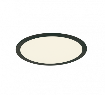 Trio Lighting Στρογγυλό LED Panel 15W Μεταλλικό PHOENIX Μαύρο