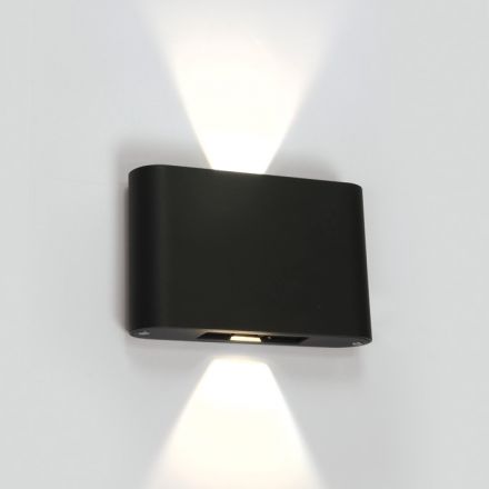 Επίτοιχη Απλίκα Up-Down LED 2x6W 3000K Ρυθμιζόμενη Δέσμη Die Cast IP54 Ανθρακί