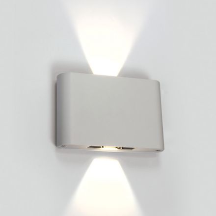 One Light Επίτοιχη Απλίκα Up-Down LED 2x6W 3000K Ρυθμιζόμενη Δέσμη Die Cast IP54 Λευκό