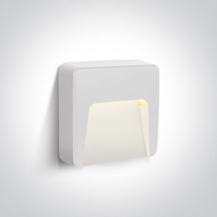 One Light Επίτοιχη Απλίκα LED 1.5W 3000Κ ABS/PC IP65 230V Λευκό Dark Light 67417