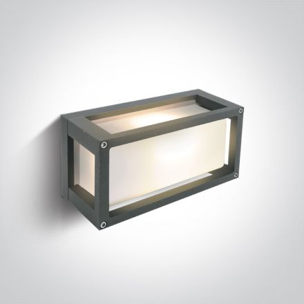 Επίτοιχη Απλίκα LED E27 Die Cast/Γυαλί IP54 100-240V Γκρι