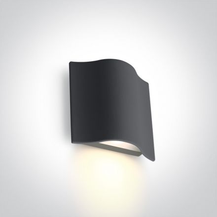 Επίτοιχη Απλίκα COB LED 6W 3000K Die Cast IP54 Ανθρακί 230V