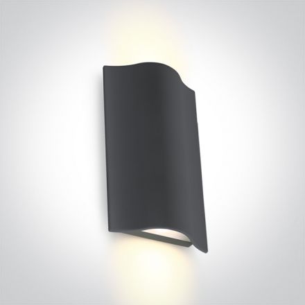 Επίτοιχη Απλίκα COB LED 2x6W 3000K Die Cast IP54 Ανθρακί 230V